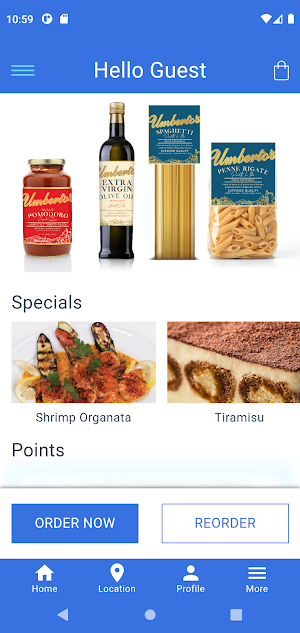 Umberto's Family Rewards Screenshot 0