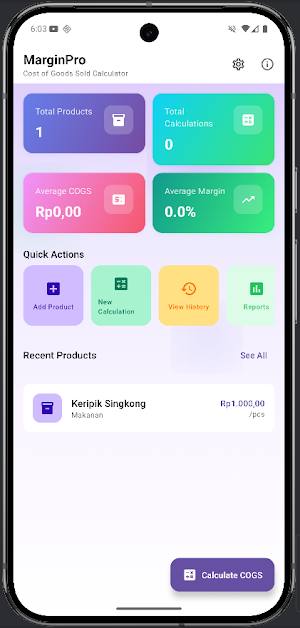 MarginPro: Hitung HPP & Profit Screenshot 0