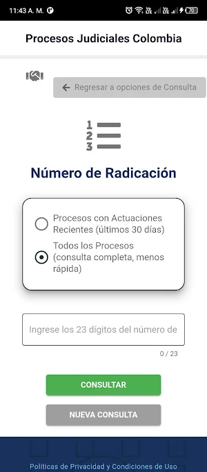 Procesos Judiciales Colombia Screenshot 3