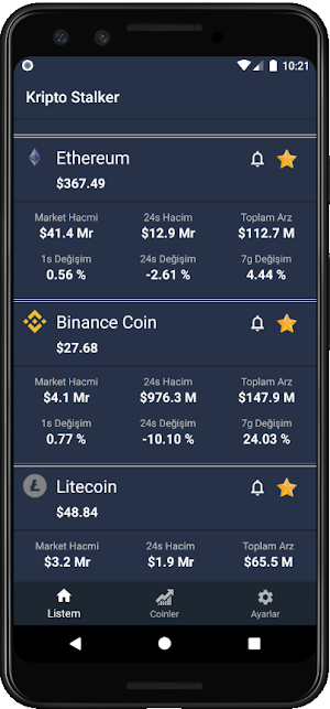 Crypto Stalker | Bitcoin,Ethereum | Alarm Screenshot 1