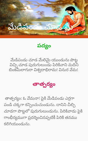 Vemana Padyalu -వేమన శతకం Screenshot 2