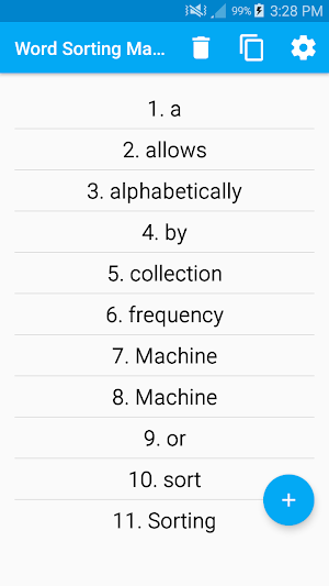 Word Sorting Machine Screenshot 2