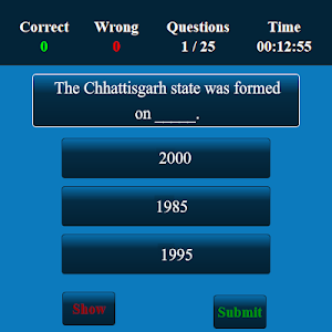 Chhattisgarh MCQ Screenshot 1