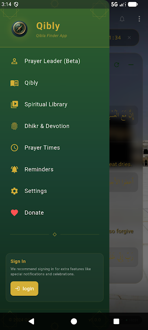 Qibly - Qibla - Prayer Times Screenshot 1