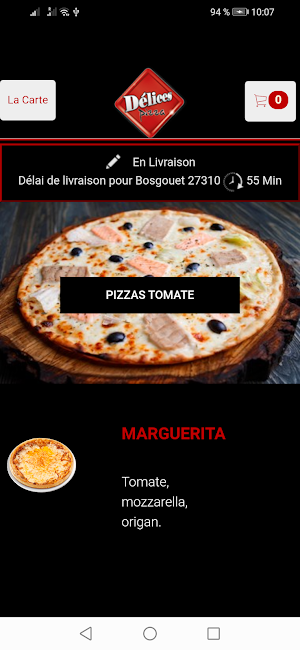 Delices Pizza Bourg-Achard Screenshot 2