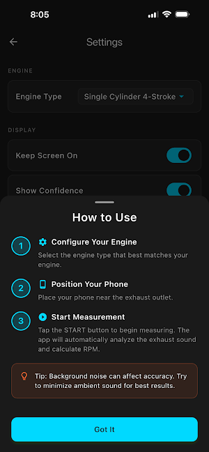 SoundTach - Engine RPM Meter Screenshot 3