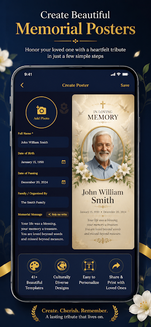 Funeral Poster: Tribute Maker Screenshot 1