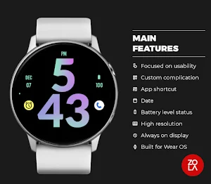 Big Tosca Purple Watch Face Screenshot 1