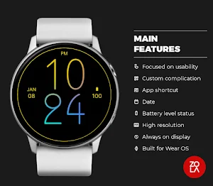 Yellow Blue Air Watch Face Screenshot 1