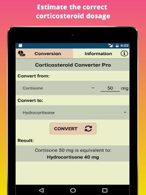 Corticosteroid Conversion: Corticoid & Steroids Screenshot 3
