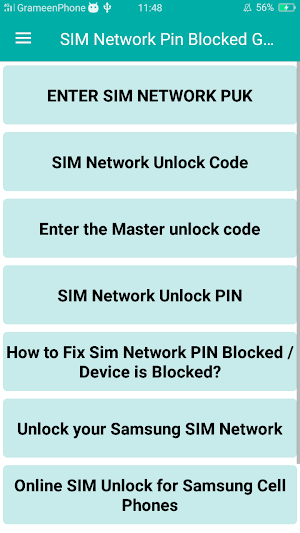 SIM Network Pin Blocked Guide Screenshot 0