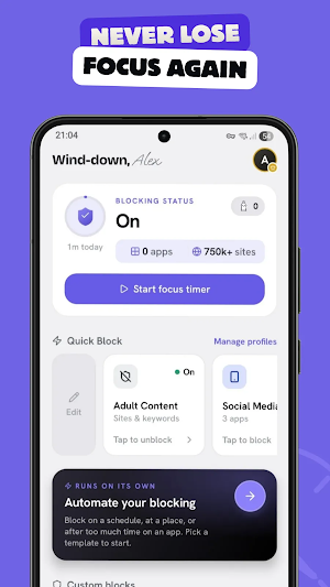 Appcognito: Site & App Blocker Screenshot 1