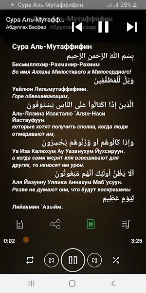 Сура Аль-Мутаффифин аудио Screenshot 0