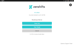 Zenshifts TimeClock Screenshot 3