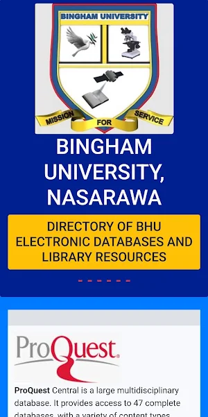 Bingham University eLibrary Screenshot 2
