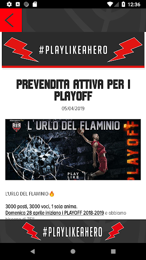 RBR APP - Rinascita Basket Rim Screenshot 2