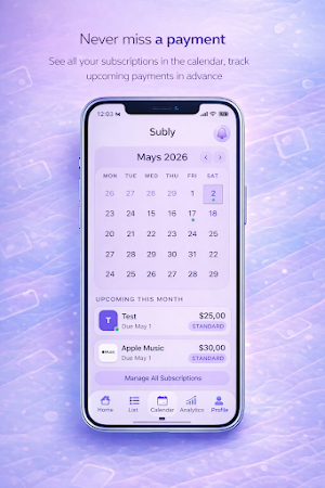 Subly - Subscription Tracker Screenshot 2