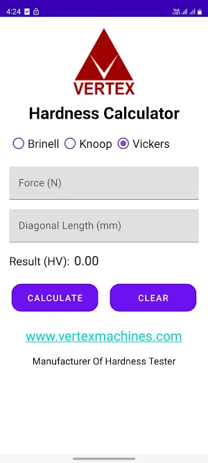 Hardness Calculator Screenshot 2