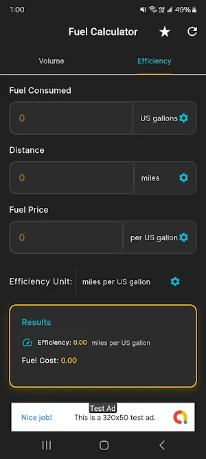 Fuel Calculator Screenshot 1