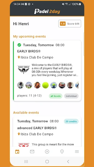Padel2Day Screenshot 0