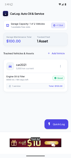 CarLog: Auto Oil & Service Screenshot 0