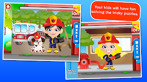 Fireman Kids Puzzles Screenshot 1