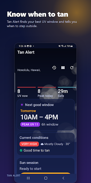Tan Alert - UV Tracker Screenshot 0