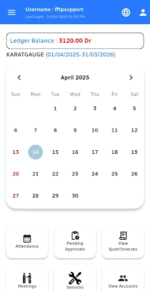 Karatgauge Employee App-3QERP Screenshot 1
