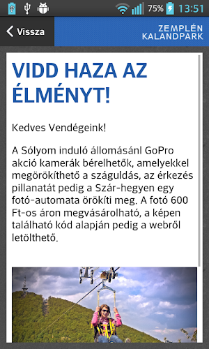 Zemplén Kalandpark Screenshot 1