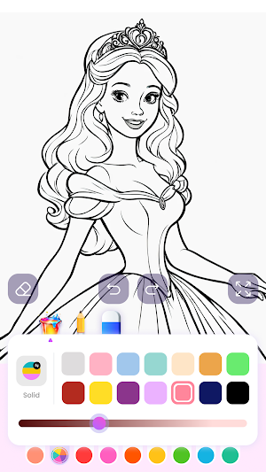 Cute Princess Coloring Game Screenshot 0