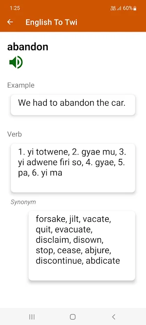 English To Twi Dictionary Screenshot 0