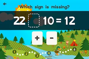 Animal Second Grade Math Games for Kids Free App Screenshot 1