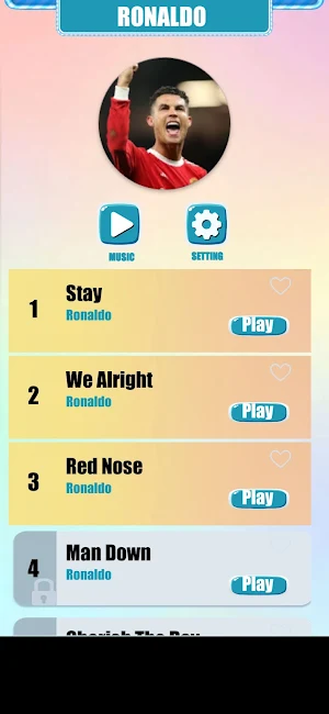Ronaldo Music Tiles Game Screenshot 0