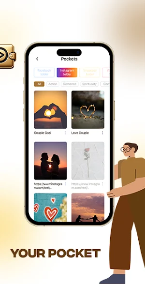 Media Wallet: Bookmark Links Screenshot 1