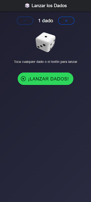 Dados ¡lanzador de dados! Screenshot 0