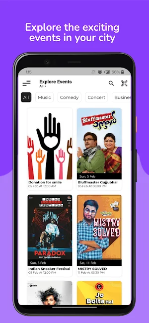 BookEventNow Screenshot 1