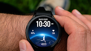 Earth Digital Watch Face Screenshot 0