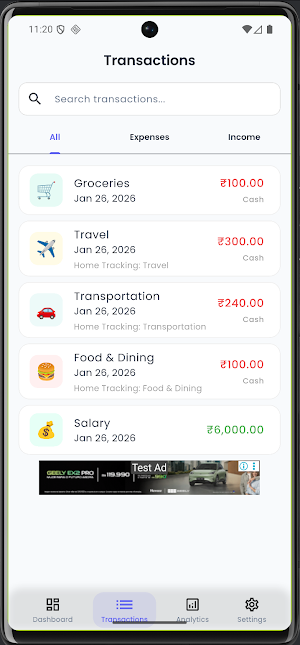 FinexTrack Screenshot 2