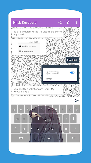 Aesthetic Hijab Keyboard Theme Screenshot 3