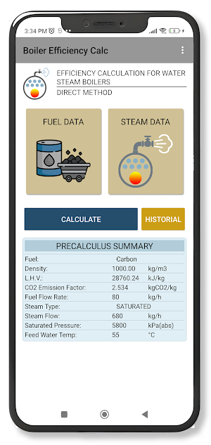 Boiler efficiency calc Screenshot 2