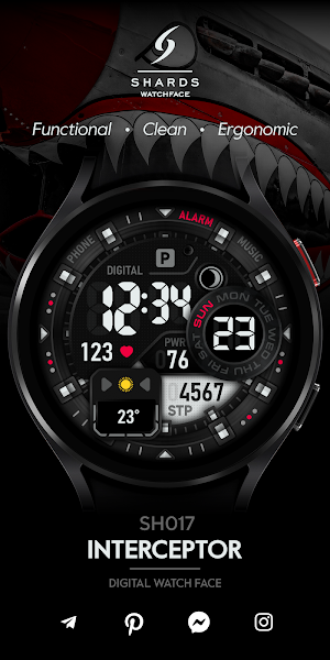 SH017 Watch Face, WearOS watch Screenshot 0