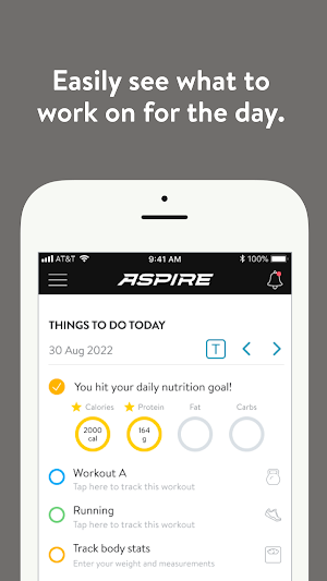 Aspire Health Clubs Coaching Screenshot 2