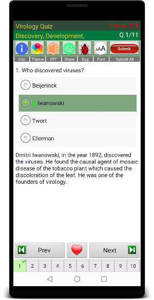 Virology Quiz Screenshot 1