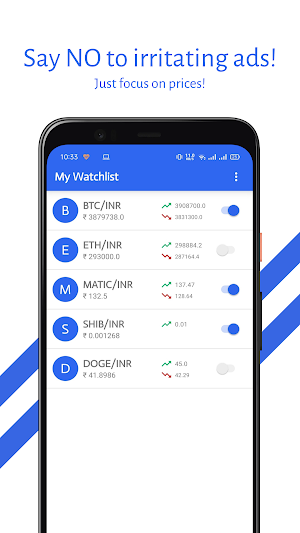 Crypto Price Alert - WazirX | No Ads Screenshot 0