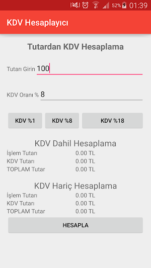 KDV Hesaplama Pro Screenshot 1