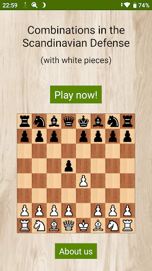 Scandinavian Defense with white pieces (free) Screenshot 0