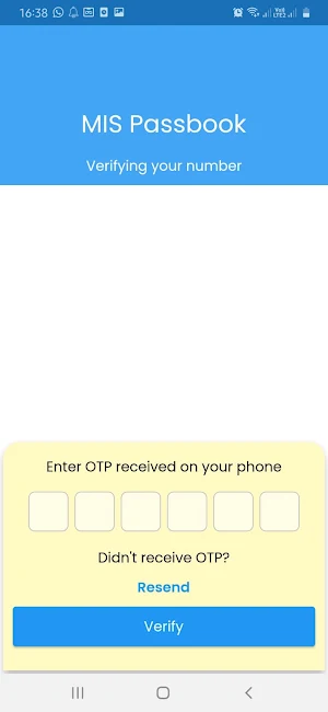 MIS Passbook Screenshot 1