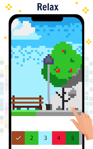 Pixel Art Color by number - Coloring Book Games Screenshot 2