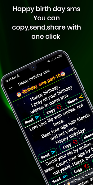 Happy birthday sms Screenshot 2