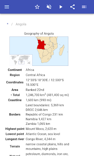 Geography of the countries Screenshot 1
